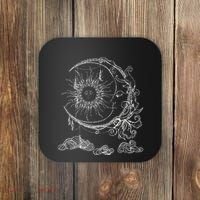 Bohemian Aesthetic Moon Sun Astrology Science Astronomy Coaster thumb 0