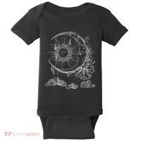 Bohemian Aesthetic Moon Sun Astrology Science Astronomy Baby Bodysuit thumb 0