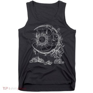 Bohemian Aesthetic Moon Sun Astrology Science Astronomy Tank Top