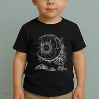 Bohemian Aesthetic Moon Sun Astrology Science Astronomy Toddler T-Shirt thumb 2
