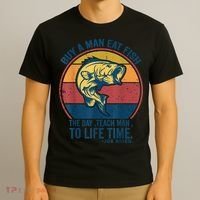 Buy A Man Eat Fish The Day Teach Man To Life Time Joe Biden T-Shirt thumb 3