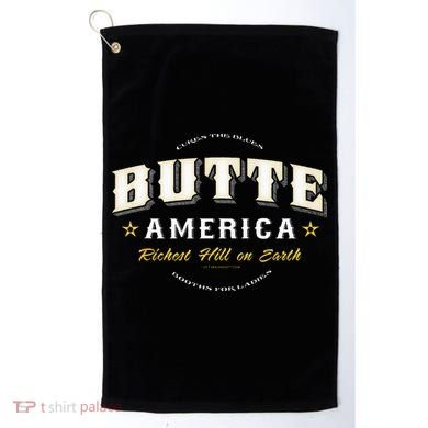 Butte America Montana Copper Miner Mining Golf Towel