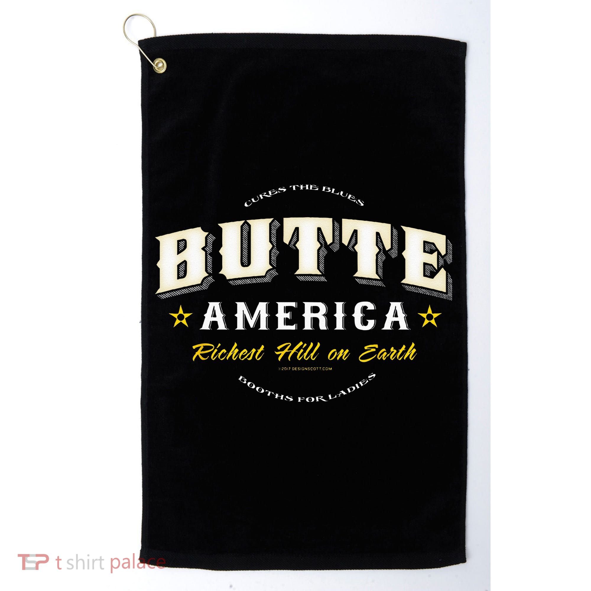Butte America Montana Copper Miner Mining Golf Towel