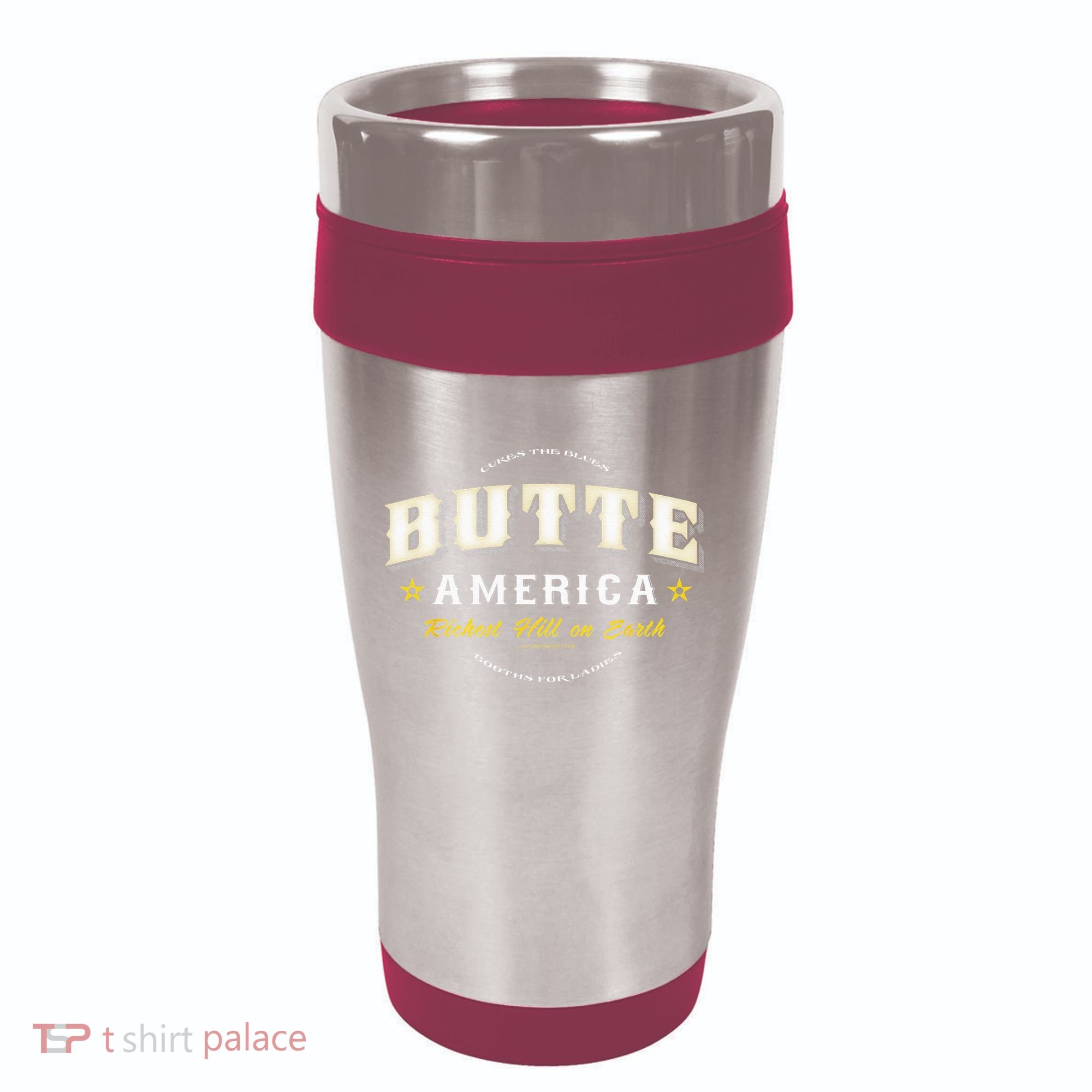 Butte America Montana Copper Miner Mining 16oz Travel Tumbler