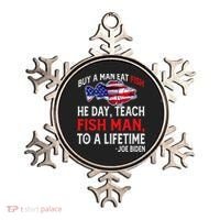 Buy A Man Eat Fish Funny Joe Biden Quote Ornament thumb 0