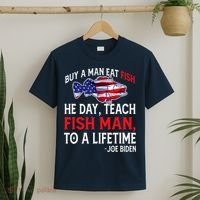 Buy A Man Eat Fish Funny Joe Biden Quote T-Shirt thumb 2
