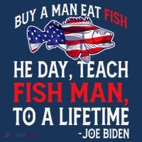Buy A Man Eat Fish Funny Joe Biden Quote Women's Hoodie thumb 2