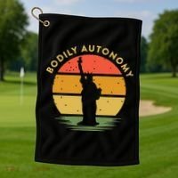 Bodily Autonomy My Body My Choice Freedom Statue of Liberty Golf Towel thumb 1