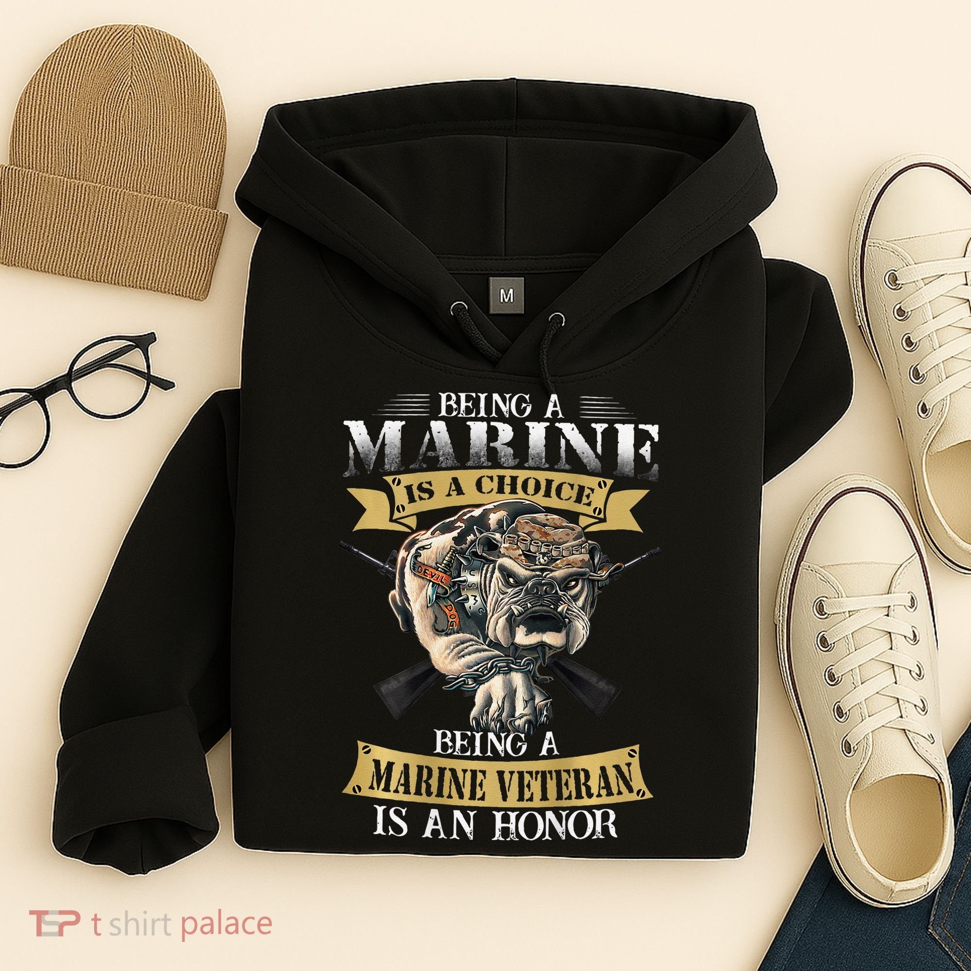 Being A Marine Veteran Is An Honor Hoodie