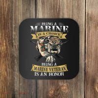 Being A Marine Veteran Is An Honor Coaster thumb 0