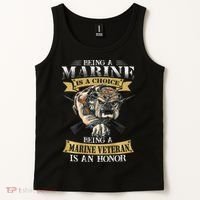 Being A Marine Veteran Is An Honor Tank Top thumb 2