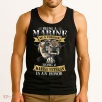 Being A Marine Veteran Is An Honor Tank Top thumb 3