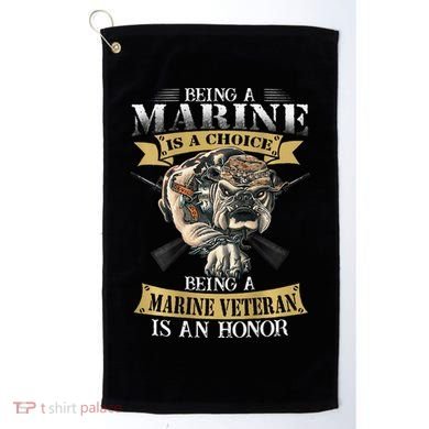 Being A Marine Veteran Is An Honor Golf Towel