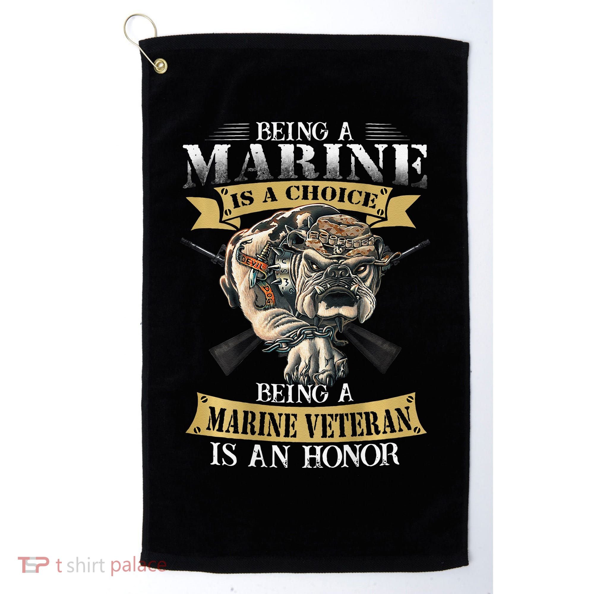 Being A Marine Veteran Is An Honor Golf Towel