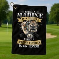 Being A Marine Veteran Is An Honor Golf Towel thumb 1
