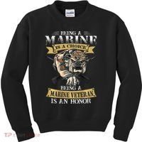 Being A Marine Veteran Is An Honor Kids Sweatshirt thumb 0