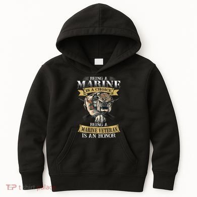 Being A Marine Veteran Is An Honor Kids Hoodie