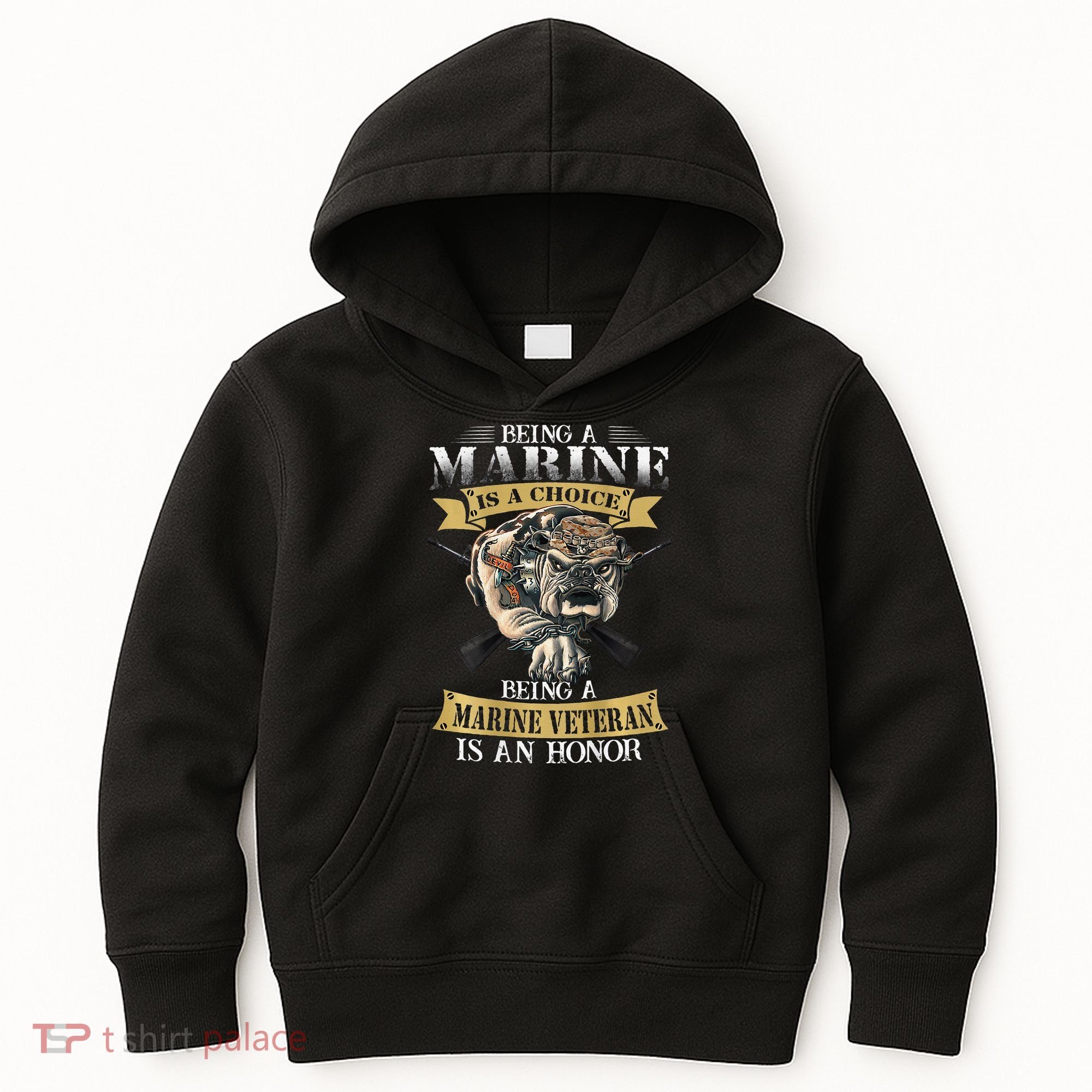 Being A Marine Veteran Is An Honor Kids Hoodie