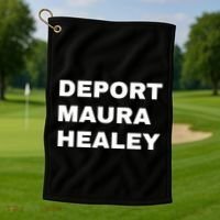 Bostonians Against Mayor Wu Deport Maura Healey Golf Towel thumb 1