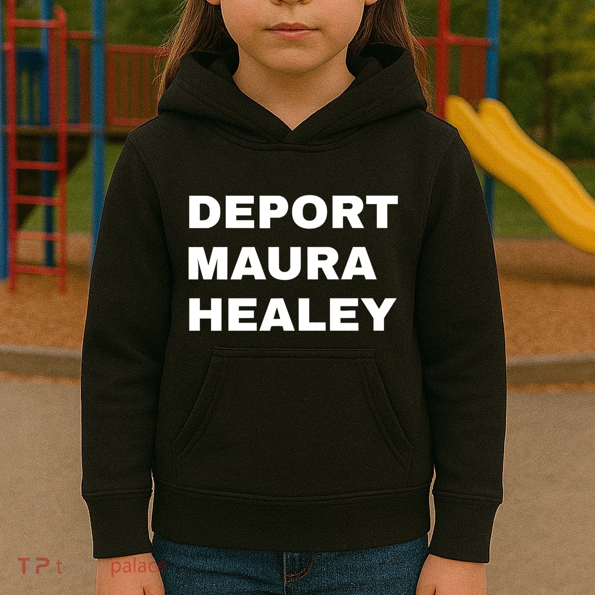 Bostonians Against Mayor Wu Deport Maura Healey Kids Hoodie