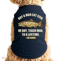 Buy A Man Eat Fish Joe Biden Doggie Tank thumb 0