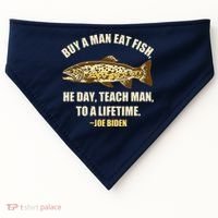 Buy A Man Eat Fish Joe Biden USA-Made Doggie Bandana thumb 0