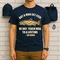 Buy A Man Eat Fish Joe Biden T-Shirt thumb 6