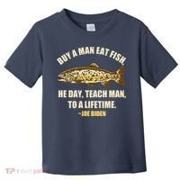 Buy A Man Eat Fish Joe Biden Toddler T-Shirt thumb 0