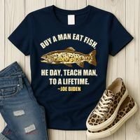 Buy A Man Eat Fish Joe Biden Women's T-Shirt thumb 3
