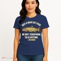 Buy A Man Eat Fish Joe Biden Women's T-Shirt thumb 4