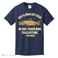 Buy A Man Eat Fish Joe Biden Kids T-Shirt thumb 0