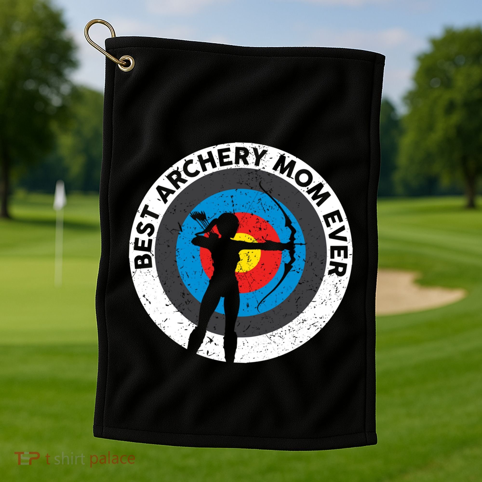 Best Archery Mom Ever Archer Mom Mother's Day Archery Gift Golf Towel