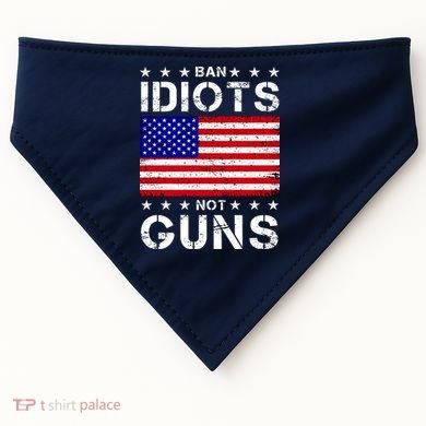 Ban Idiots Not Guns USA-Made Doggie Bandana