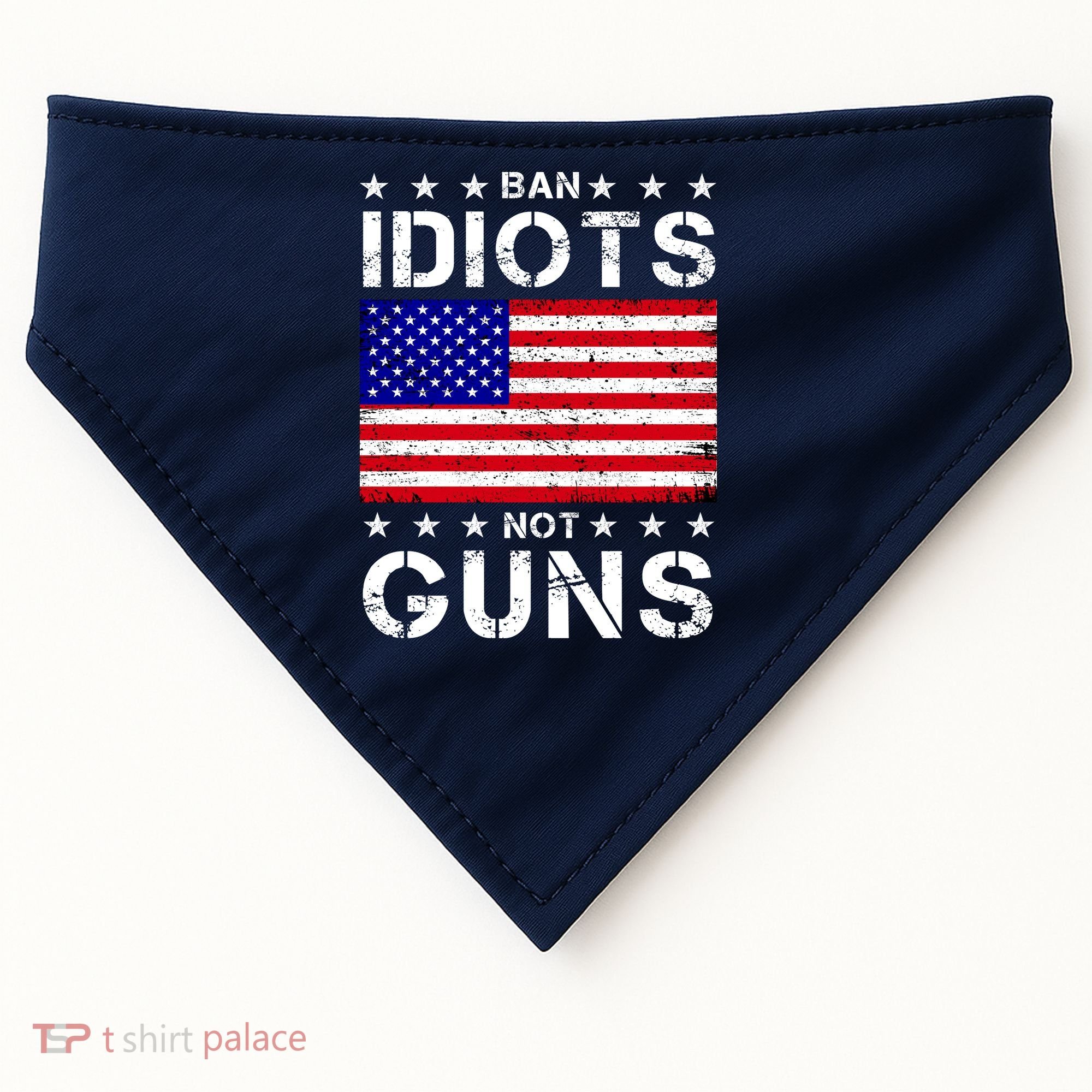 Ban Idiots Not Guns USA-Made Doggie Bandana