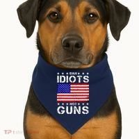 Ban Idiots Not Guns USA-Made Doggie Bandana thumb 1