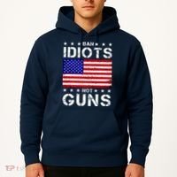 Ban Idiots Not Guns Hoodie thumb 2
