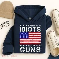 Ban Idiots Not Guns Hoodie thumb 4