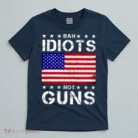 Ban Idiots Not Guns T-Shirt thumb 5