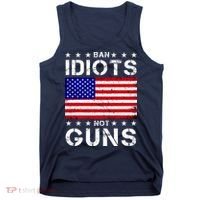 Ban Idiots Not Guns Tank Top thumb 0