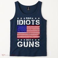 Ban Idiots Not Guns Tank Top thumb 2