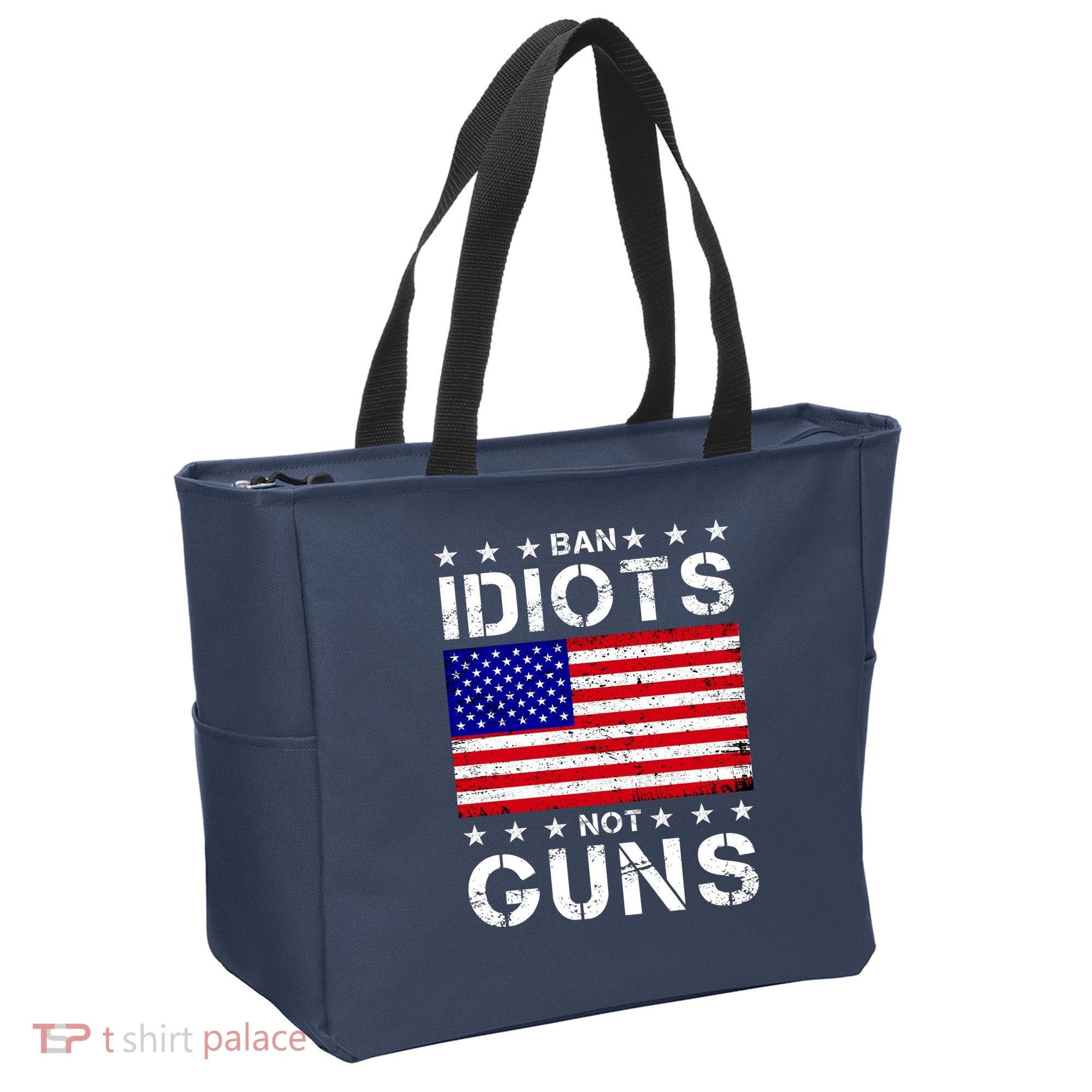 Ban Idiots Not Guns Tote Bag