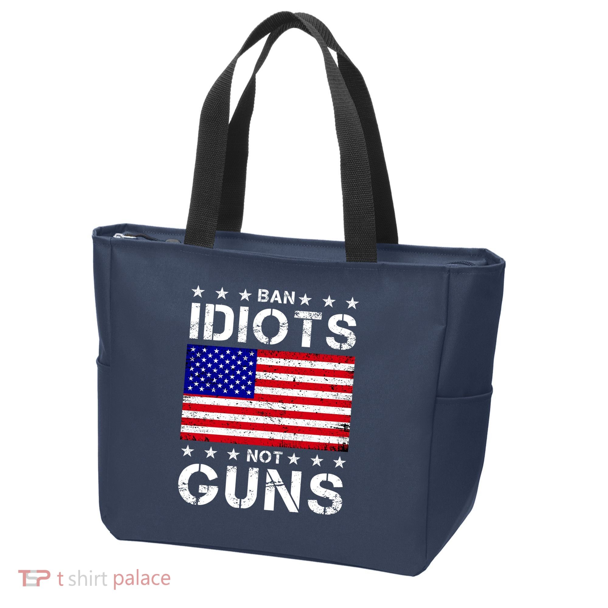Ban Idiots Not Guns Tote Bag