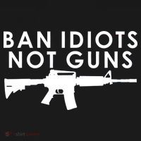 Ban Idiots Not Guns Gun Rights Logo Doggie Tank thumb 4