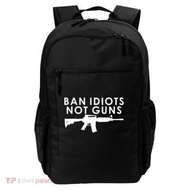 Ban Idiots Not Guns Gun Rights Logo Backpack
