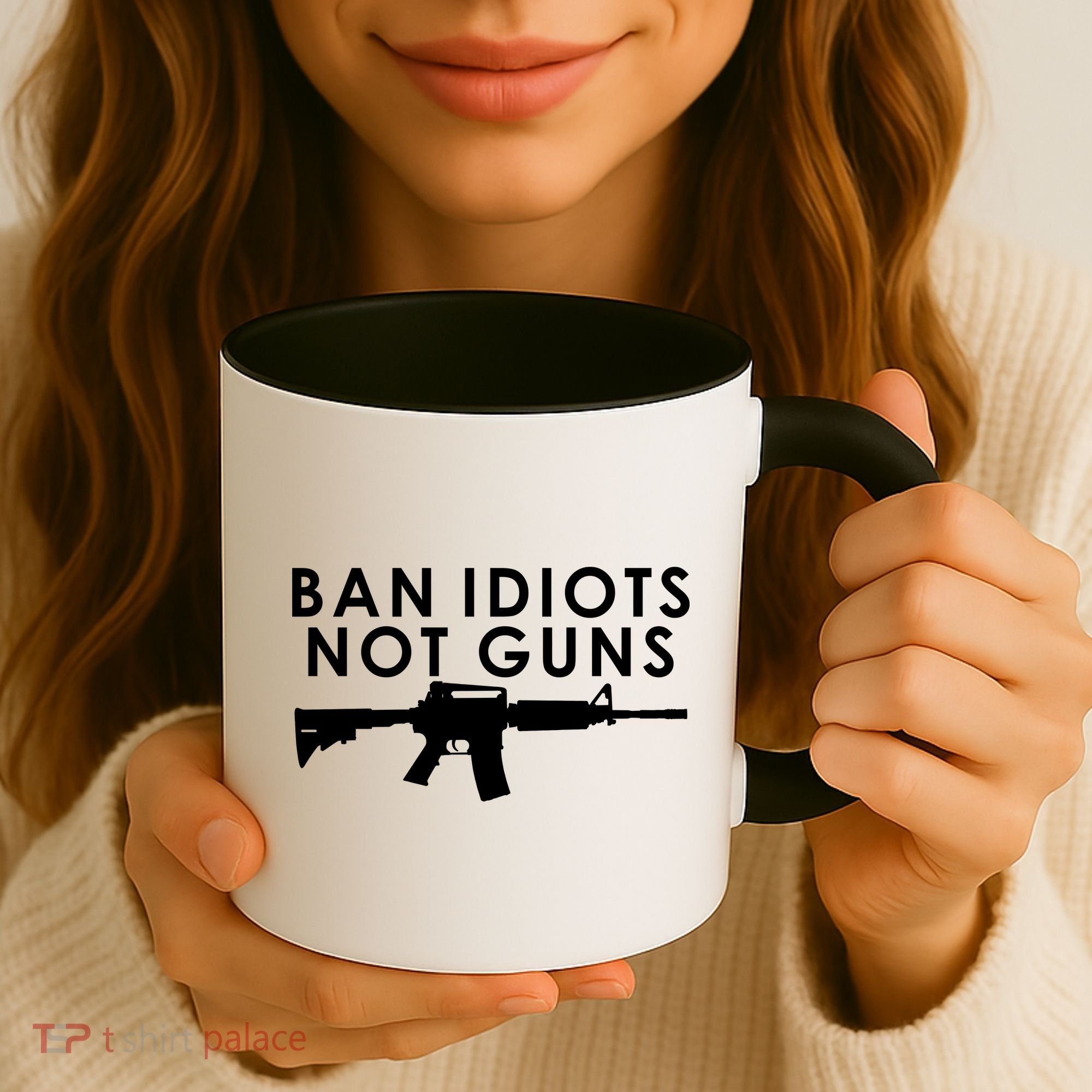 Ban Idiots Not Guns Gun Rights Logo Coffee Mug