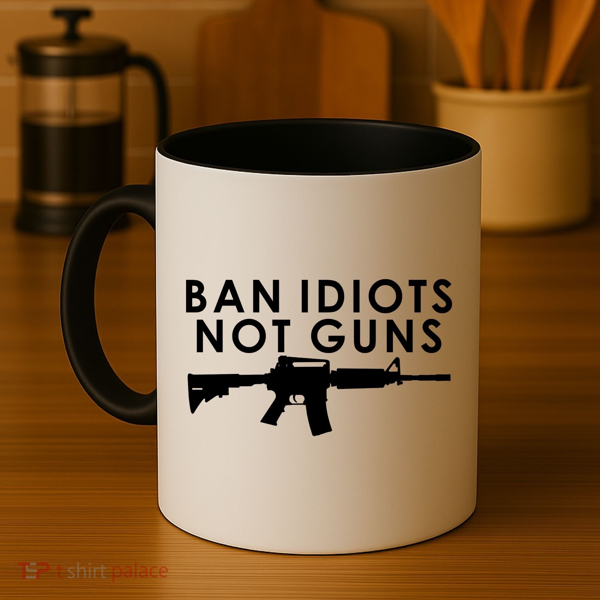 Ban Idiots Not Guns Gun Rights Logo Coffee Mug
