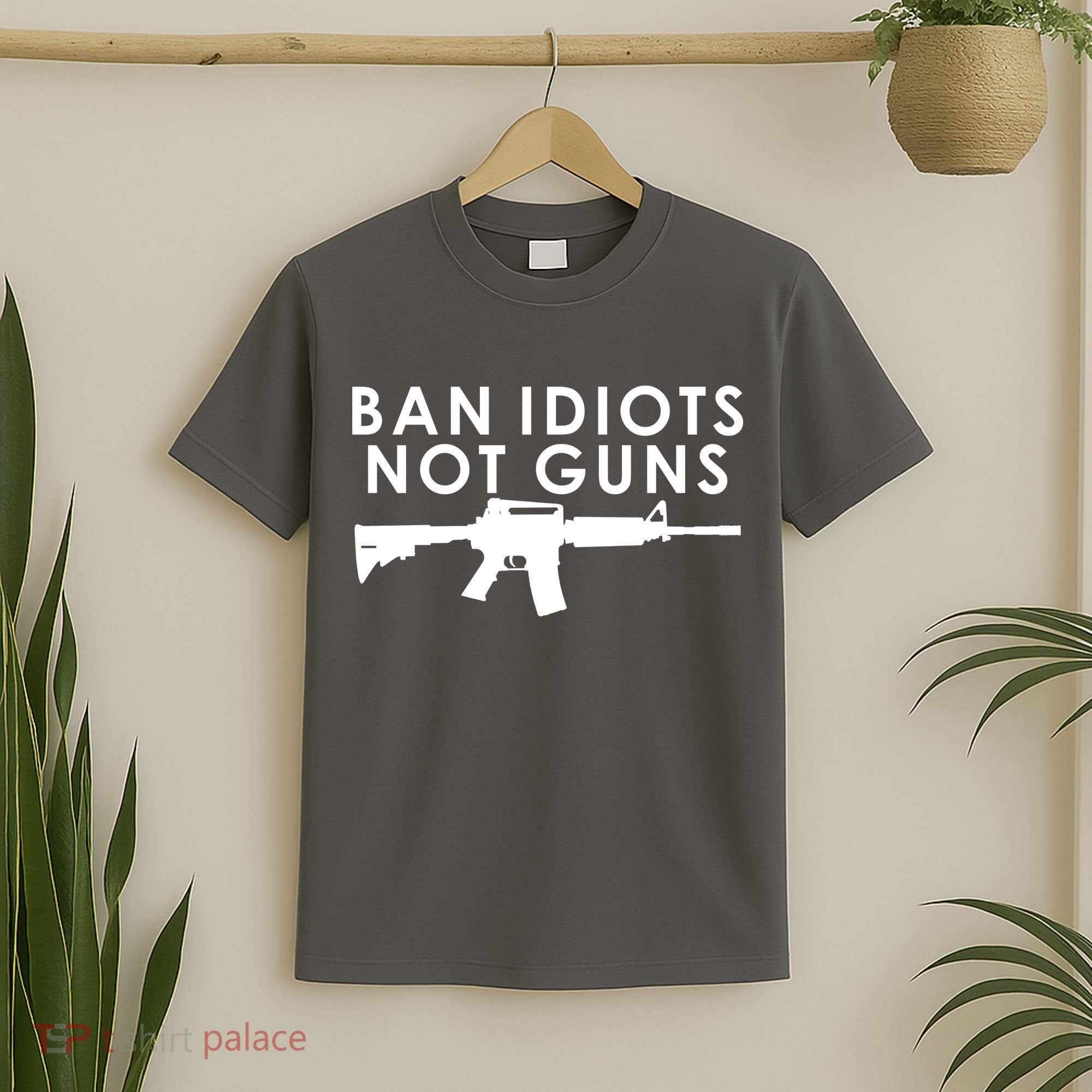 Ban Idiots Not Guns Gun Rights Logo T-Shirt