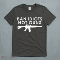 Ban Idiots Not Guns Gun Rights Logo T-Shirt thumb 5