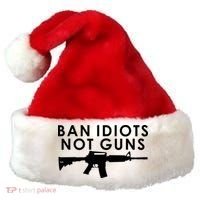 Ban Idiots Not Guns Gun Rights Logo Santa Hat thumb 0