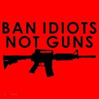 Ban Idiots Not Guns Gun Rights Logo Santa Hat thumb 1